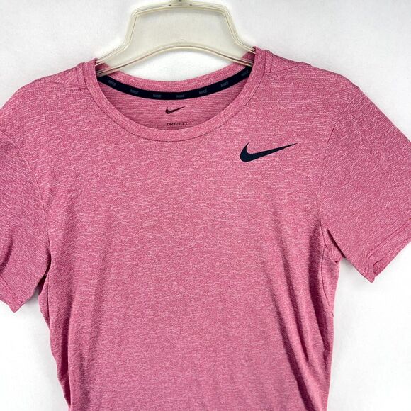 Nike Dri-Fit Athletic Shirt Red Breathable Fabric with Black‎ trim Mens Size S - Picture 7 of 11